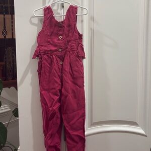 Girls pink jumpsuit